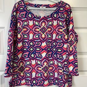 Vineyard Vines Ikat Medallion Colorful Cotton Sweatshirt